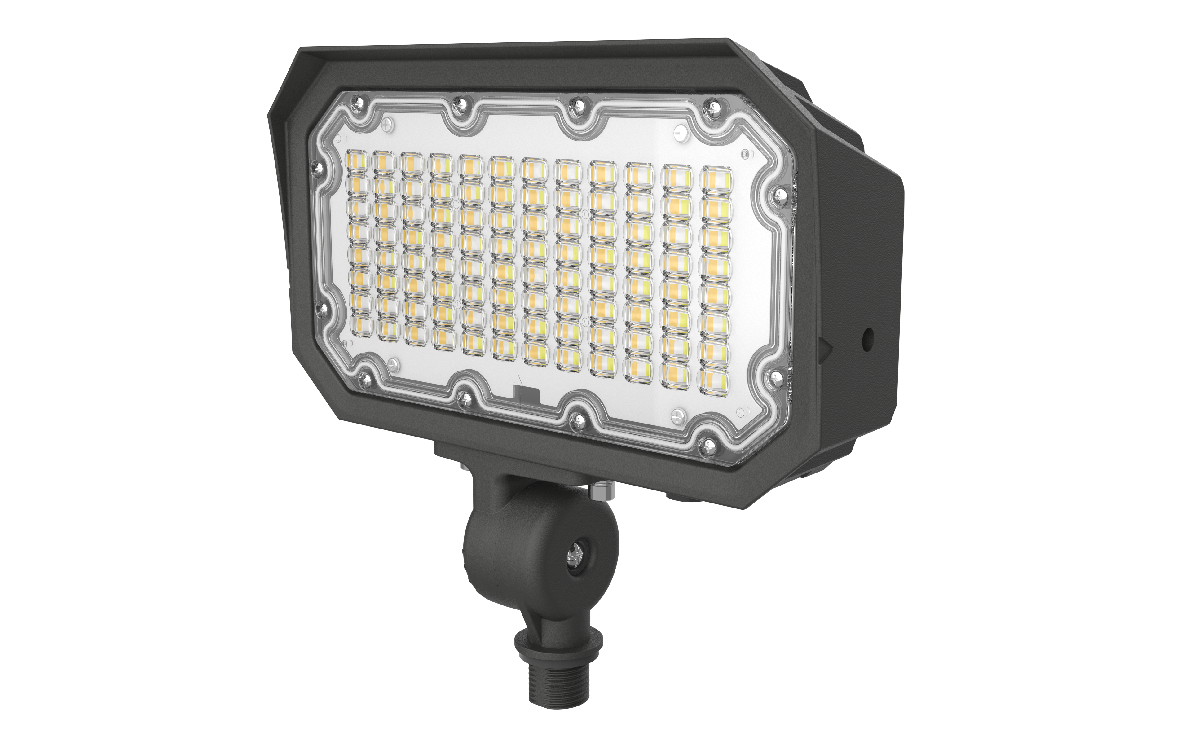 30/40/50W Power & Color Selectable Knuckle Mount Floodlight w/On-Off Photocell