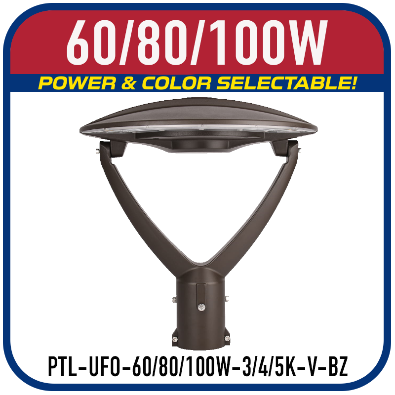 100W LED post top light