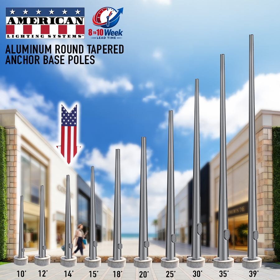 14 Foot Round Tapered Aluminum Anchor Base 5" .125 Thickness