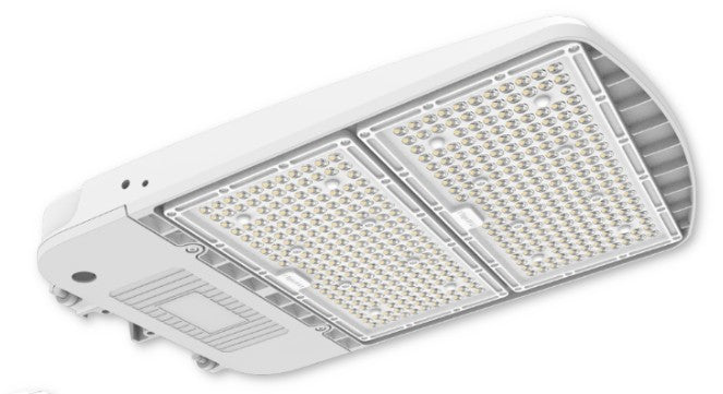 300W Shoebox Parking Lot Fixture White Finish