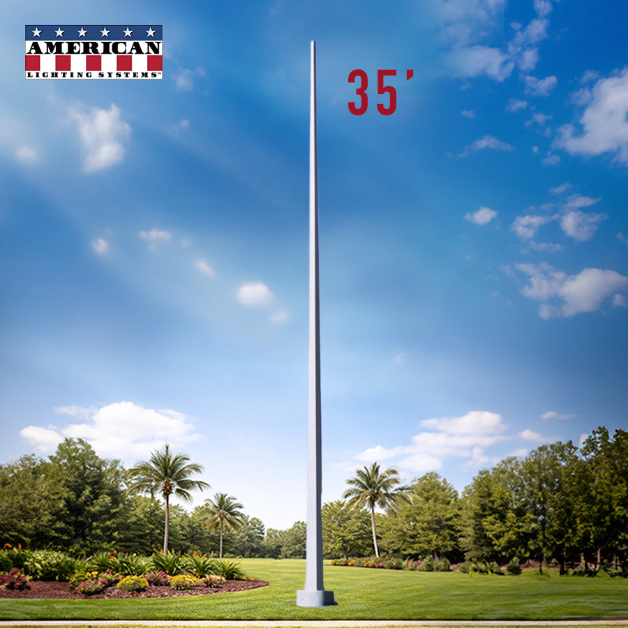 35 Foot Tapered Square Steel Anchor Base 11 Gauge