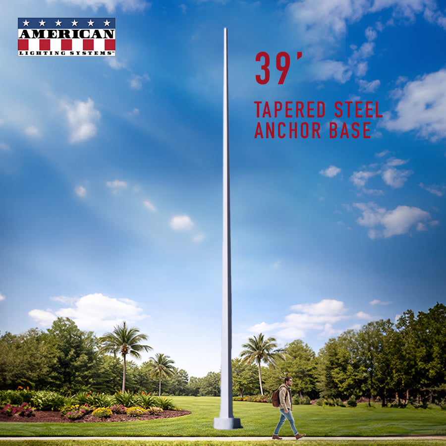 39 Foot Tapered Square Steel Anchor Base 11 Gauge