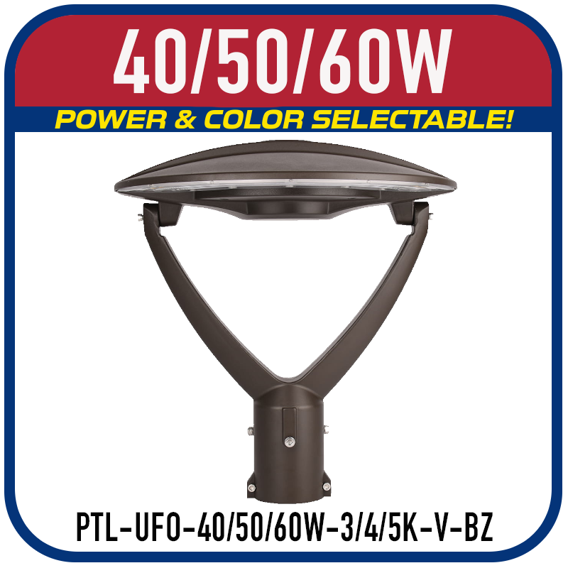 60W LED post top light