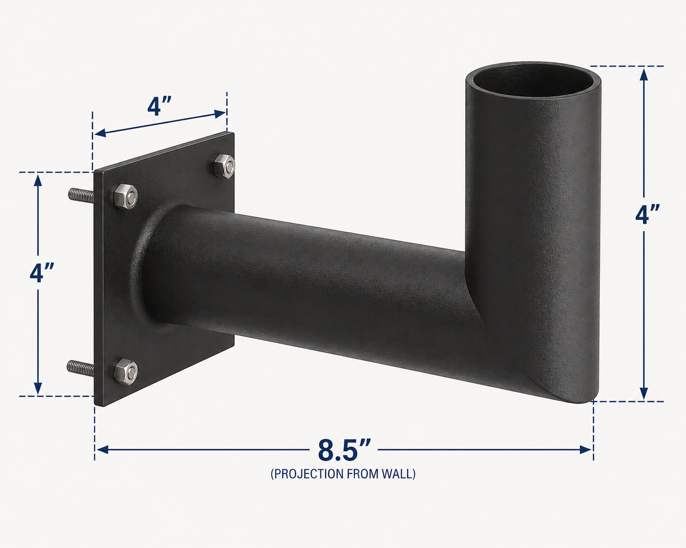 90° Wall Mount Tenon 4" Plate