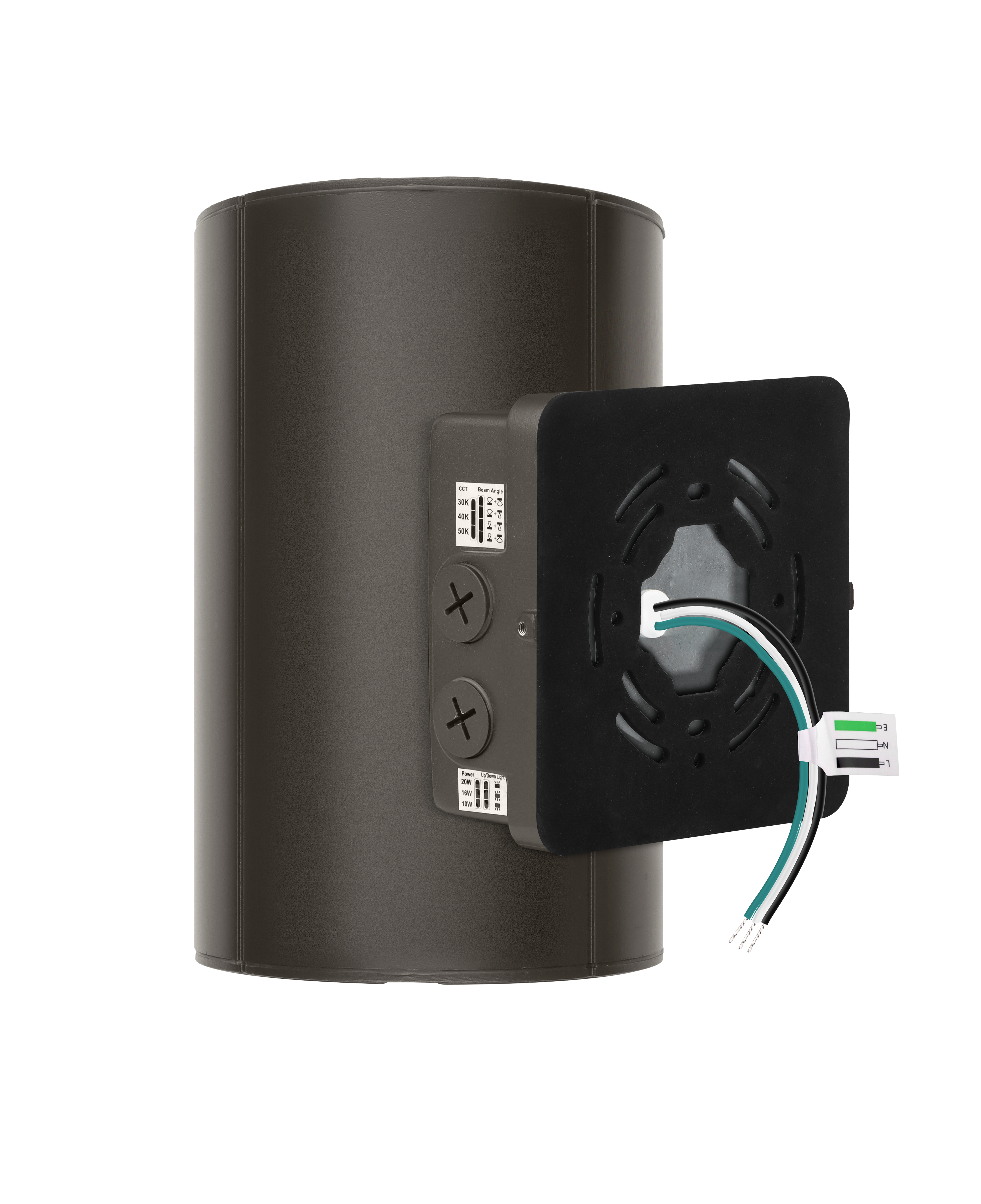 Wall Mounted Up/Down Cylinder 38W Bronze