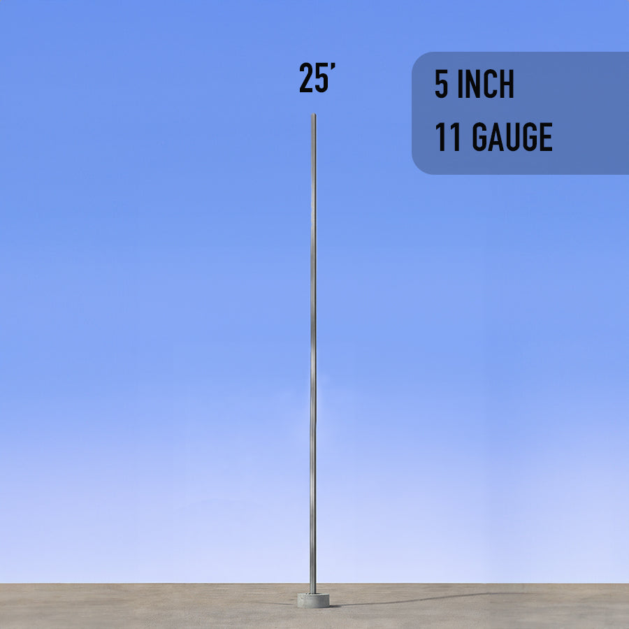 25 Foot Commercial Light Poles Steel