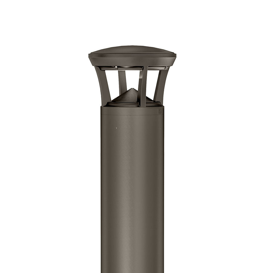 42" Round Bollard Bronze with Crown Top