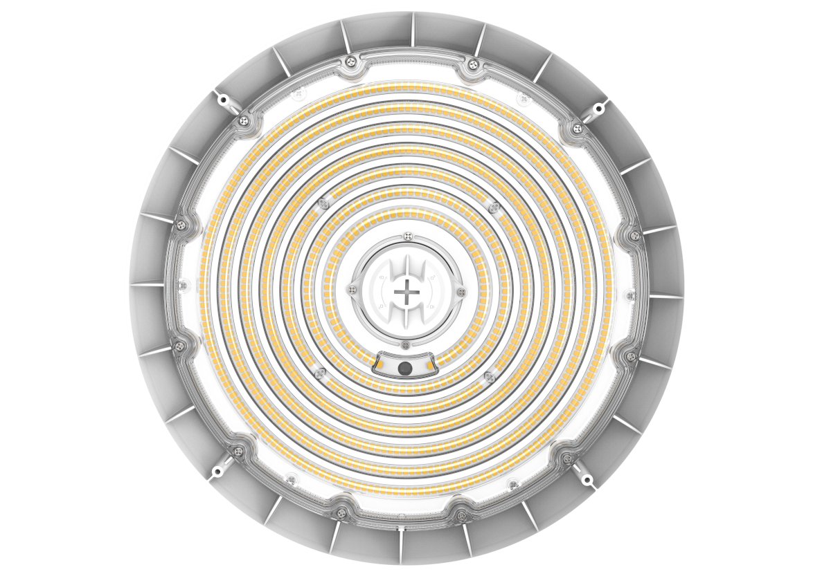 150W LED Round High Bay White Finish