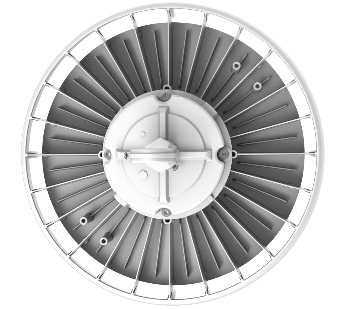 240W LED Round High Bay White Finish