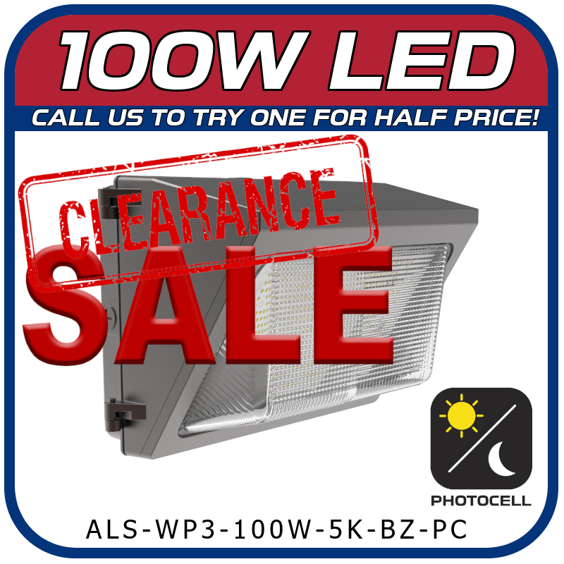 100W LED 3RD GEN WATCHMAN SERIES WALL PACK W/PHOTOCELL