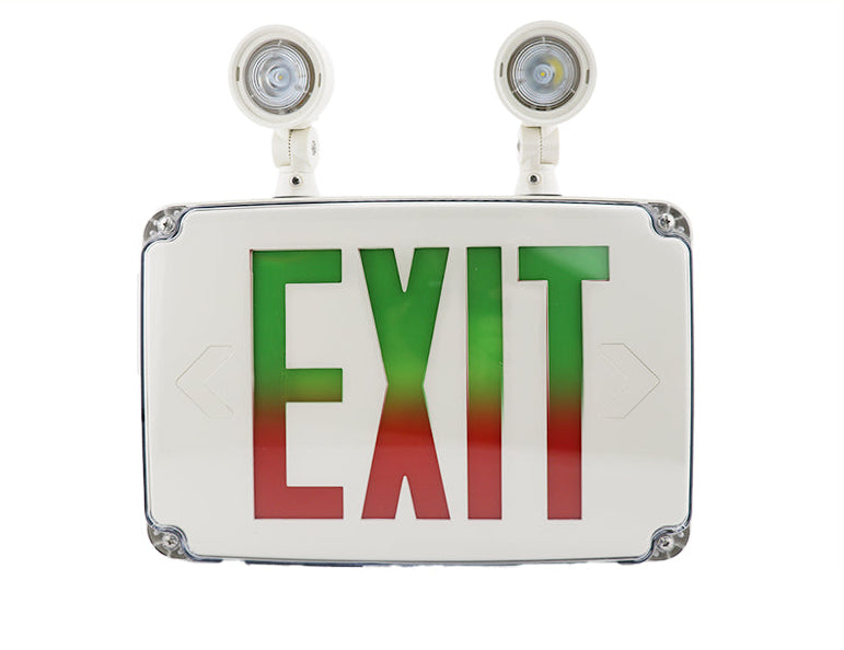 wet location exit light combo