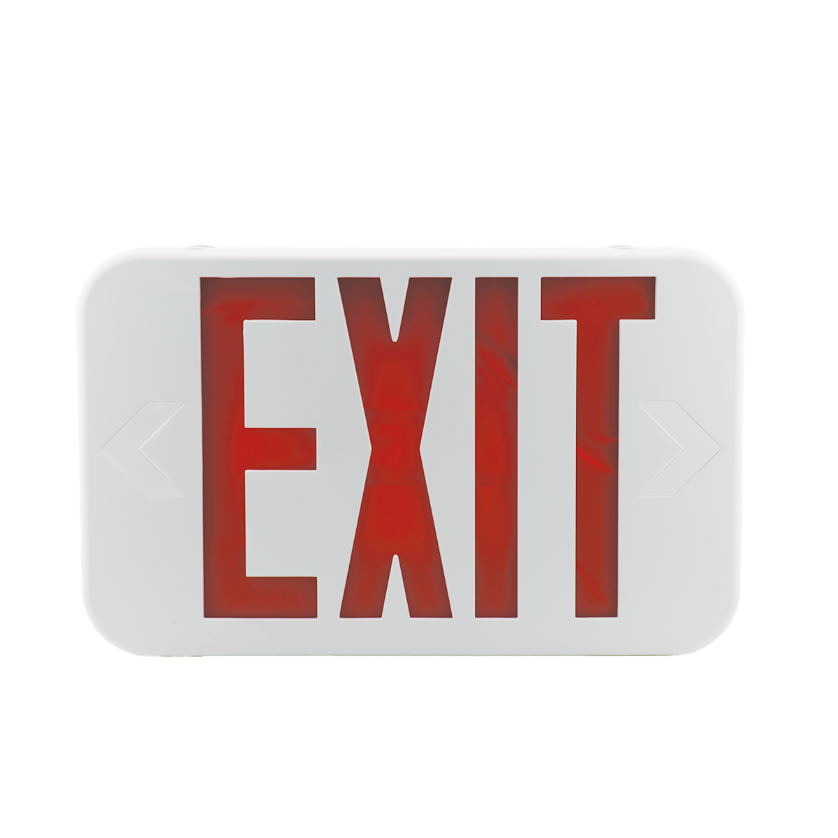 Standard Exit Sign Red/Green White Housing