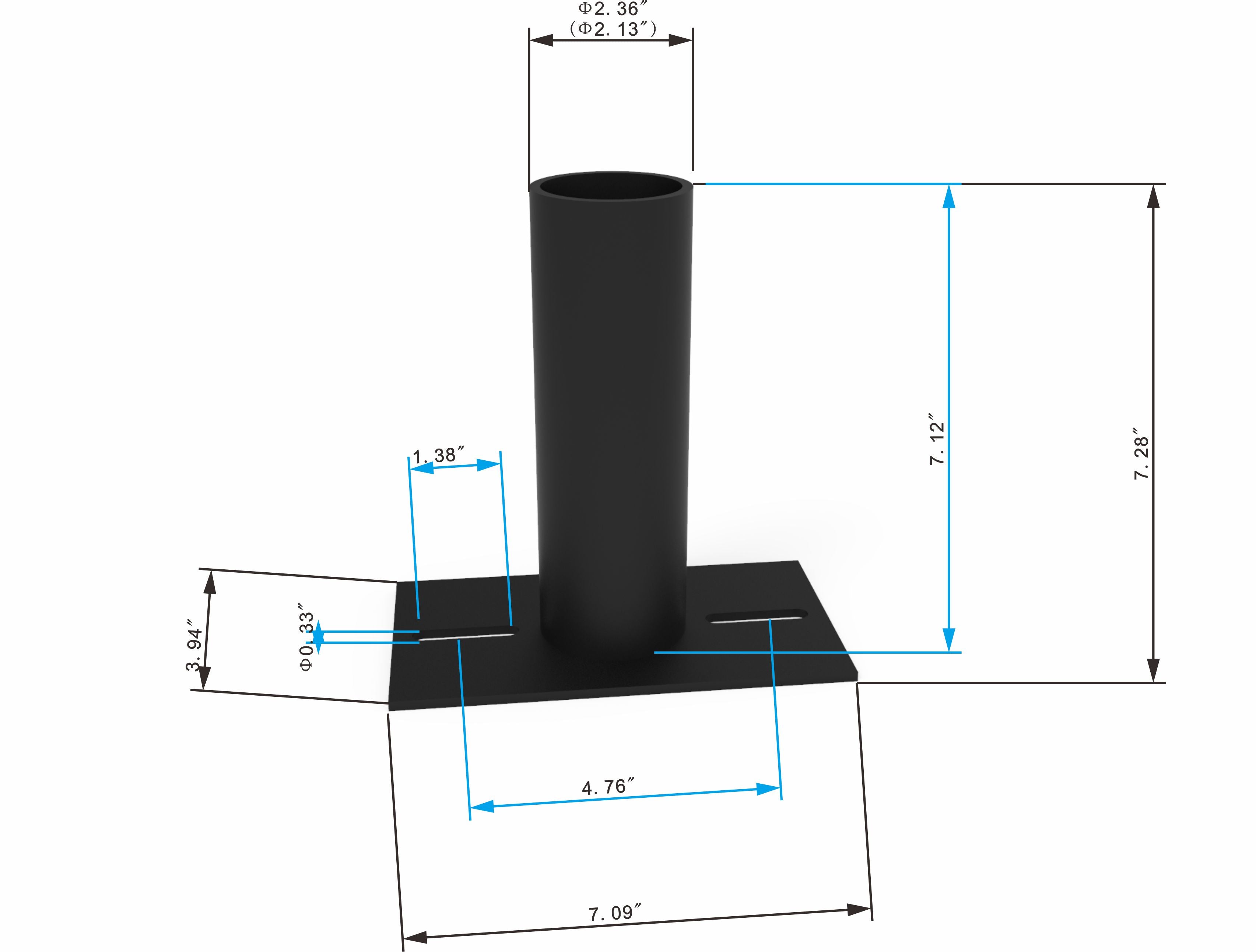 flat LED mounting plate
