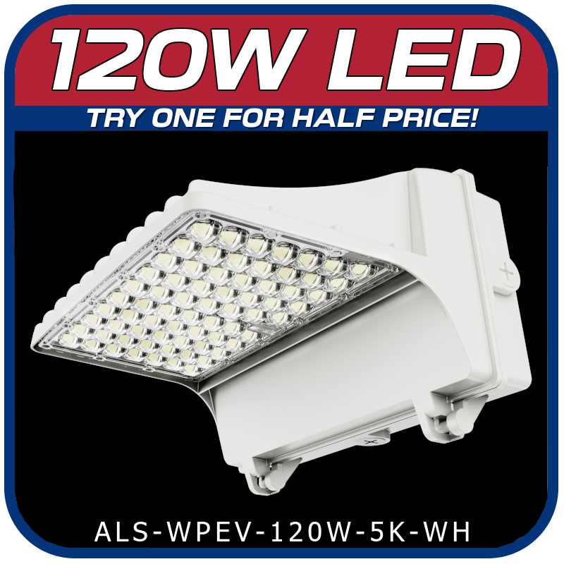 120W White Evolution Series Full Cut Wall Pack