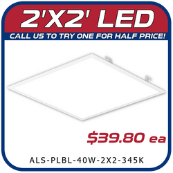 2 Pack: Backlit Panel Lights 2' X 2' Power and Color Selectable