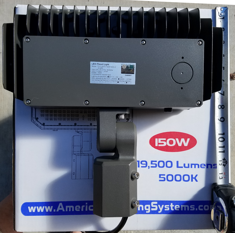 LED canopy fixture close-up