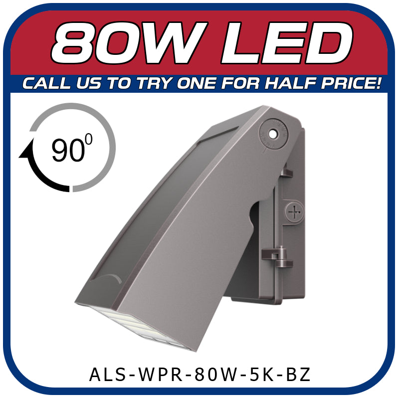 80W ARCHITECTURAL 90° ROTATING WALL PACK