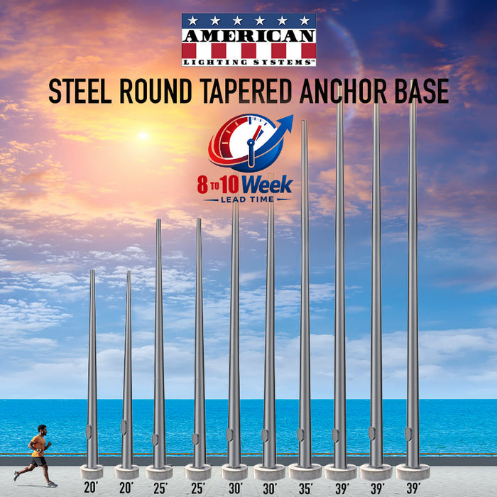 Anchor Base Sample Steel Round Tapered Anchor Base