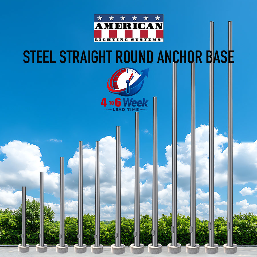 Steel Round Straight Anchor Base