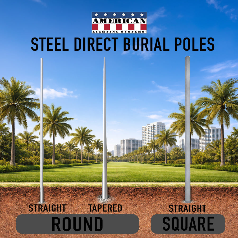 Steel Direct Burial Poles