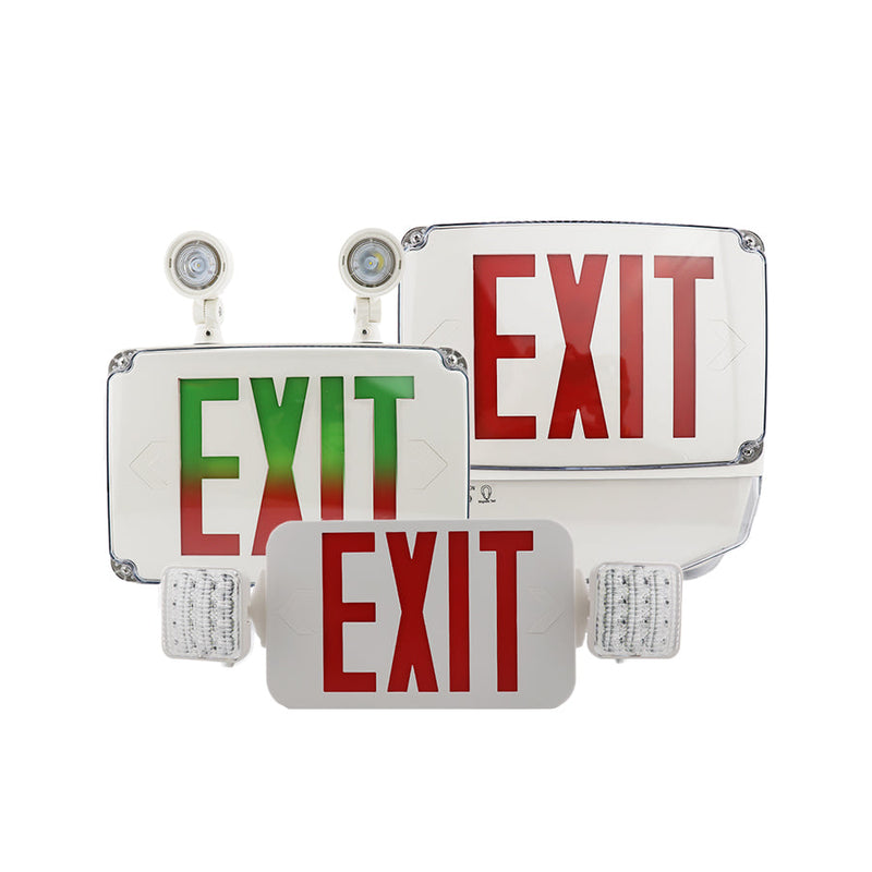 Exit & Emergency Combo Lights for Commercial Safety