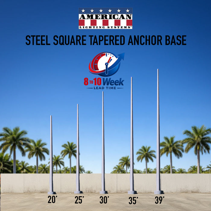 Anchor Base Sample Steel Square Tapered Anchor Base