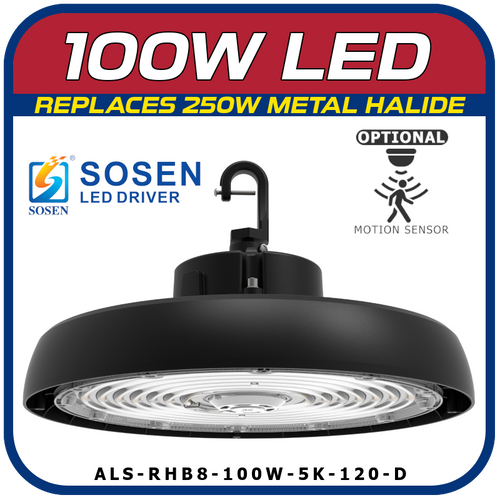 100W Round High Bay Fixture
