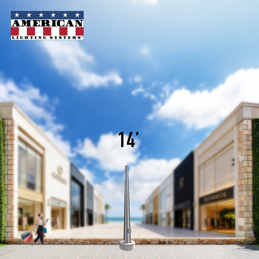 14 Foot Round Tapered Aluminum Anchor Base 5" .125 Thickness