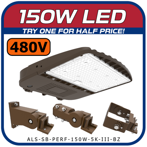 150W - 480V Area Light Parking Lot Fixture