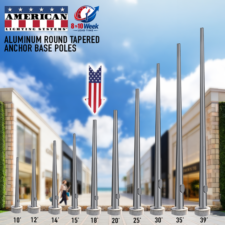 18 Foot Round Tapered Aluminum Anchor Base 5" .125 Thickness