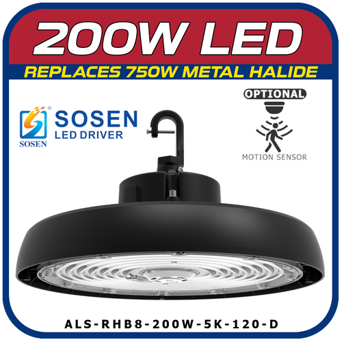 200W Round High Bay Fixture