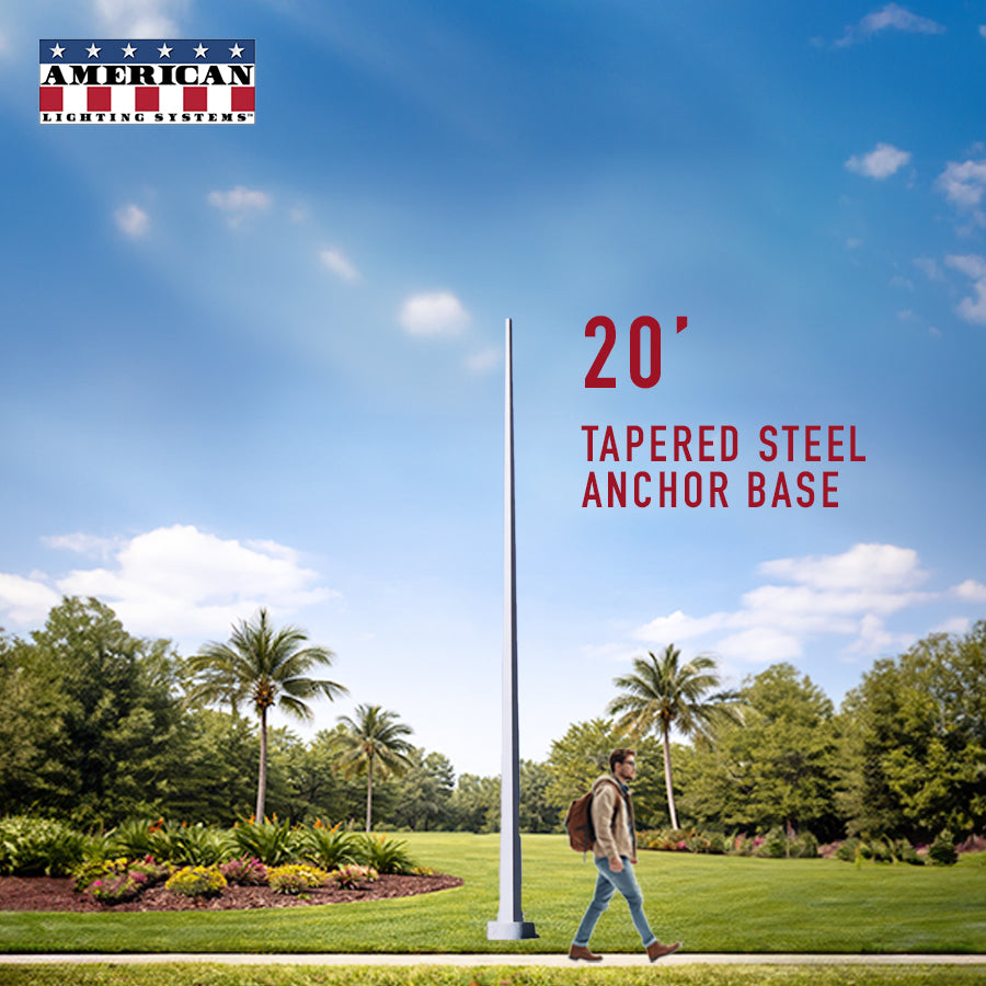 20 Foot Tapered Square Steel Anchor Base 11 Gauge