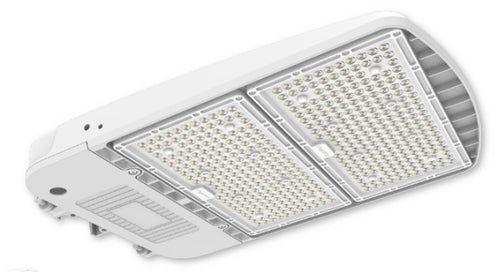 300W Shoebox Parking Lot Fixture White Finish