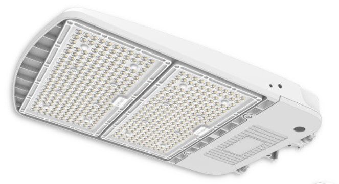 300W Shoebox Parking Lot Fixture White Finish