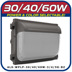 30W/40W/60W LED POWER & COLOR SELECTABLE WALL PACK