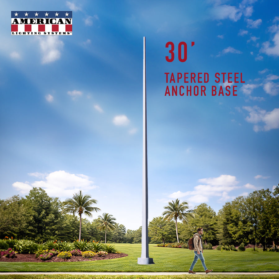 30 Foot Tapered Square Steel Anchor Base 11 Gauge