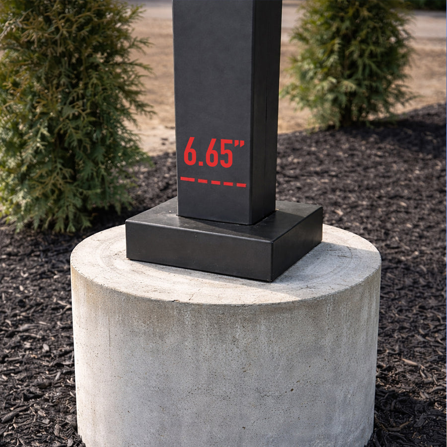 35 Foot Tapered Square Steel Anchor Base 11 Gauge