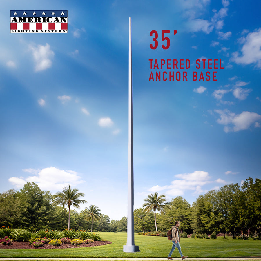 35 Foot Tapered Square Steel Anchor Base 11 Gauge