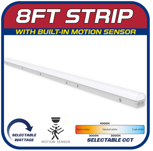 8FT POWER & COLOR SELECTABLE LED STRIP LIGHT W/MOTION SENSOR