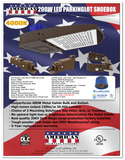 <<4000K>> 200W LED Performance II Series Shoebox Parking Lot Fixture