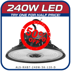 240W LED 7th Generation Round High Bay Fixture