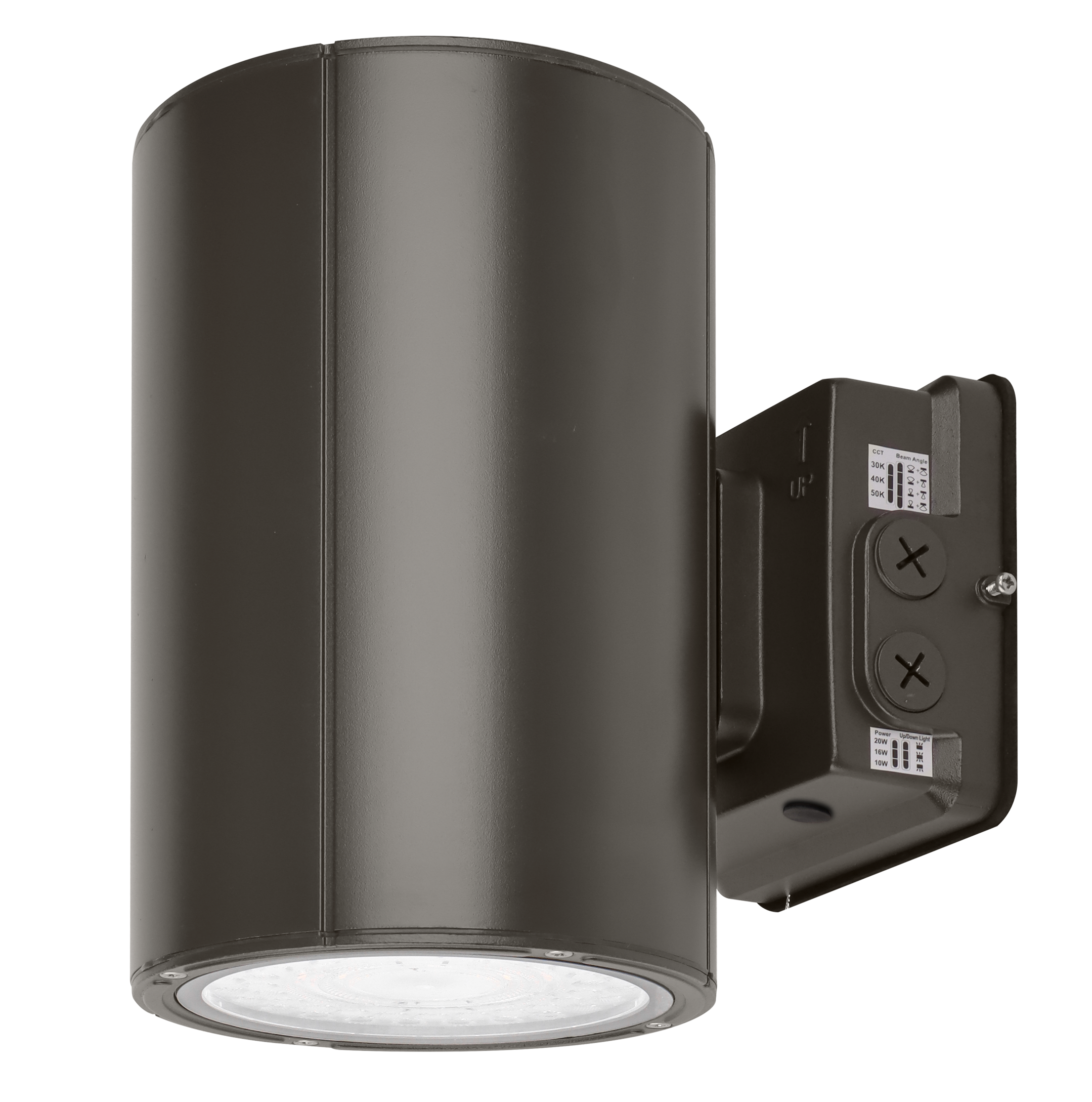 Wall Mounted Up/Down Cylinder 38W Bronze