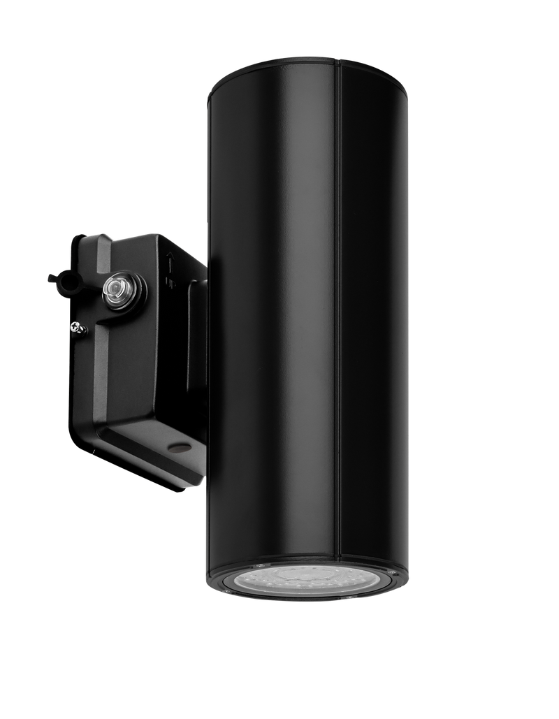 Wall Mounted Up/Down Cylinder 20W Black