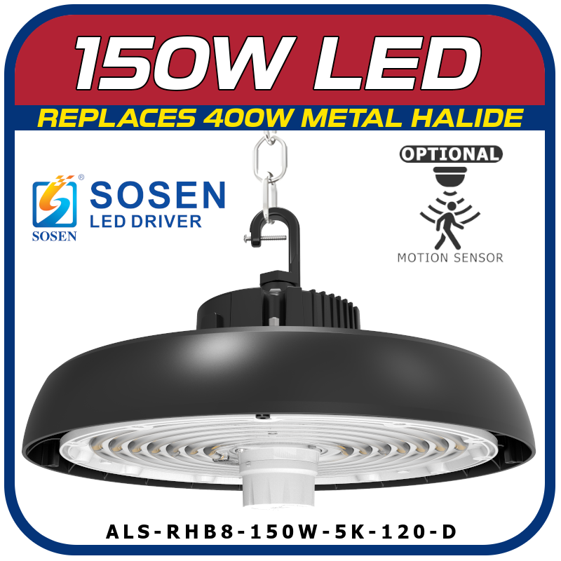 150W LED 8th Generation Round High Bay Fixture