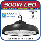 300W LED 8th Generation Round High Bay Fixture