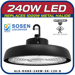 240W LED 8th Generation Round High Bay Fixture
