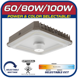 60W/80/100W LED Square Bronze 4th Geneation Canopy Light