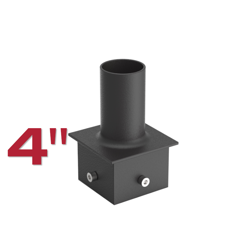 4 Inch Square Tenon Reducer with Flange