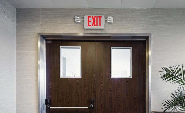 Exit & Emergency Combo Lights for Commercial Safety