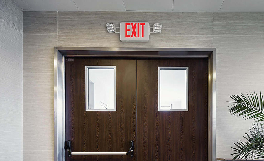 Exit & Emergency Combo Lights for Commercial Safety